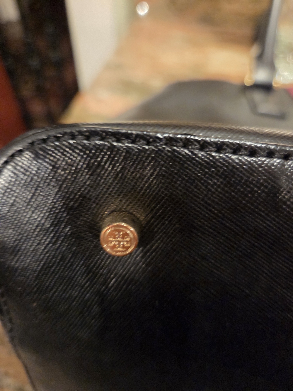 Tory Burch Black & Burgundy Leather Satchel with Matching Wallet - Picture 8 of 13